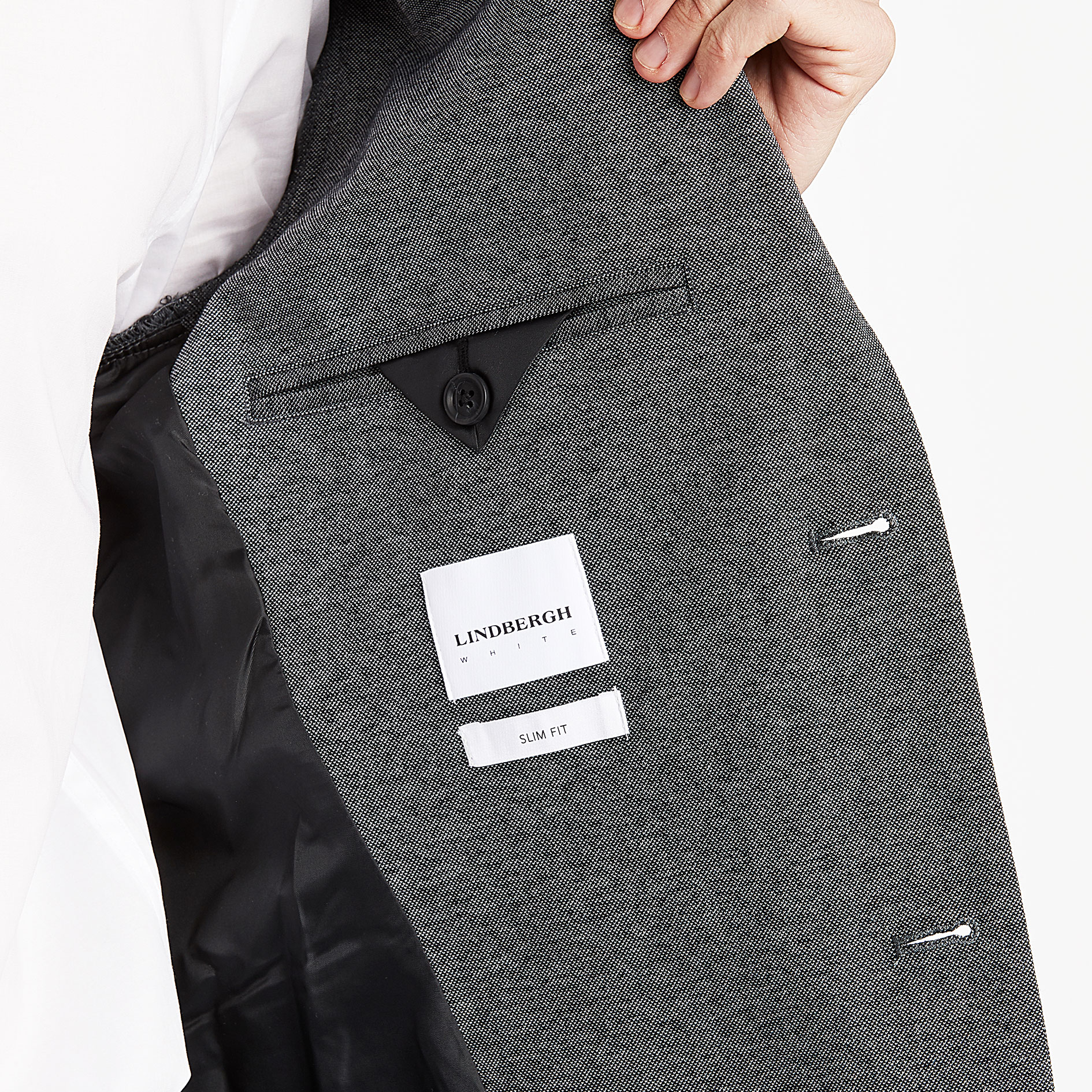 Lindbergh Superflex slim fit blazer, Grey Mix, large image number 4