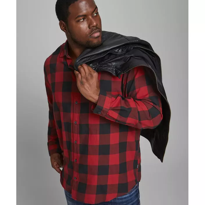 Jack & Jones JJEGINGHAM Plus Size Twill skjorte, Brick Red, large image number 7