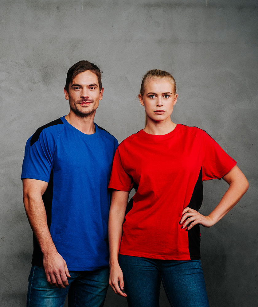 YOU Columbus T-shirt, R&oslash;d/Sort, large image number 2