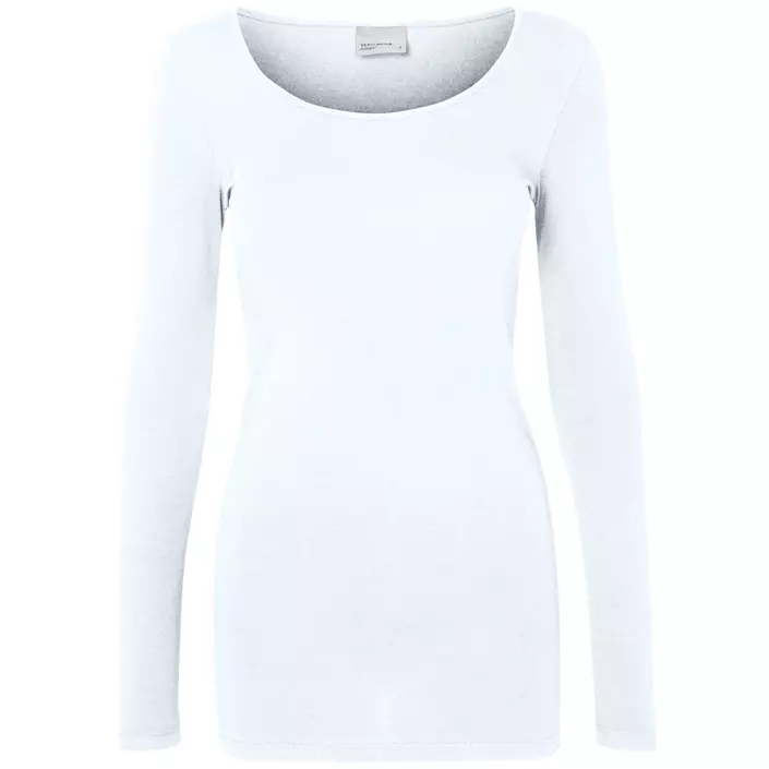 Vero Moda VMMAXI MY SOFT lang langærmet dame T-shirt, Bright White, large image number 0