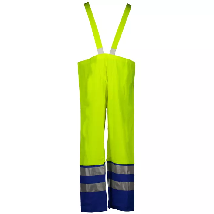 Abeko Atec rain bib and brace trousers, Hi-Vis Yellow/Royal Blue, large image number 1