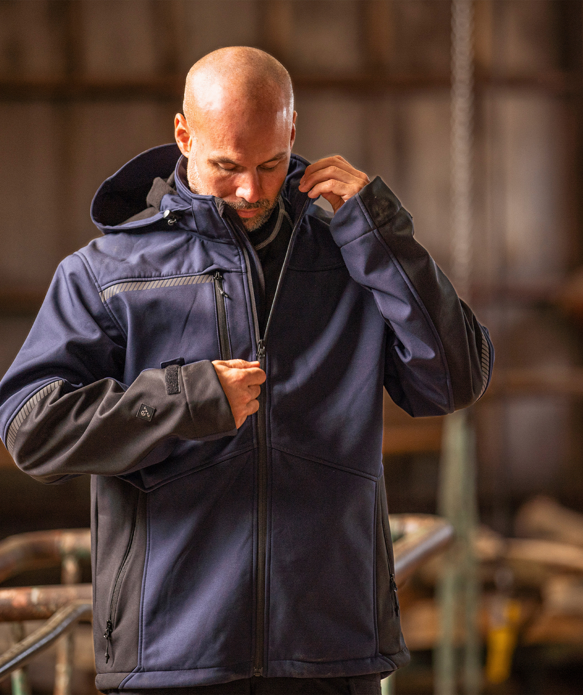 ELKA Working Xtreme softshelljakke, Marine/Sort, large image number 1