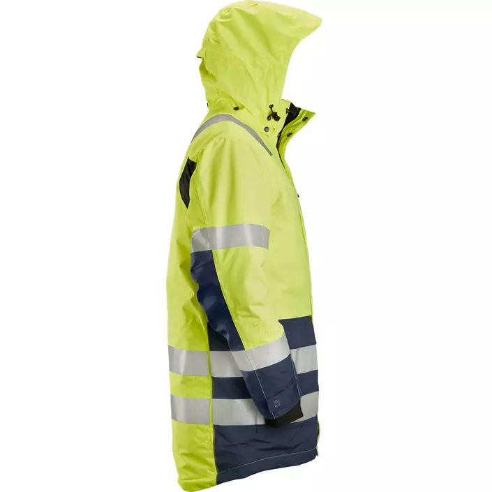 Snickers AllroundWork winter parka 1830, Hi-vis Yellow/Marine, large image number 3
