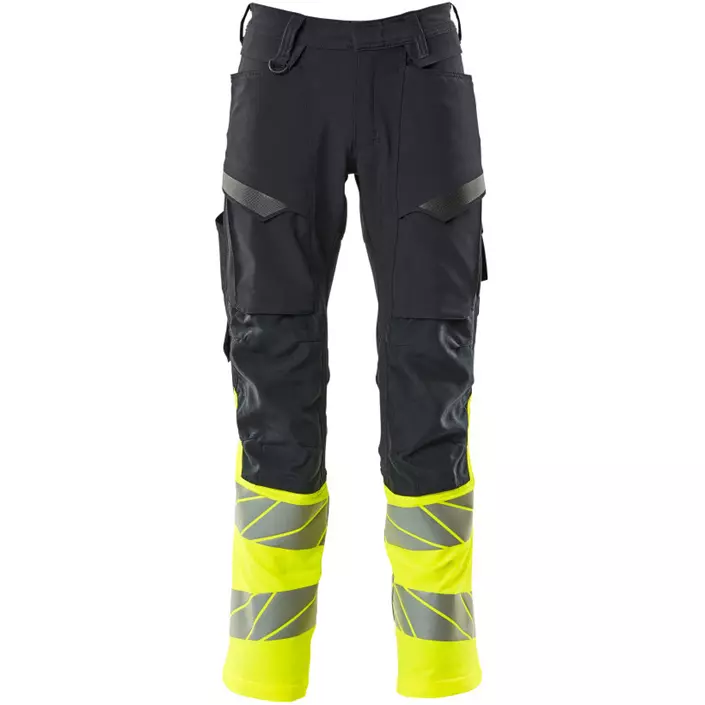 Mascot Accelerate Safe work trousers full stretch, Dark Marine/Hi-Vis Yellow, large image number 0