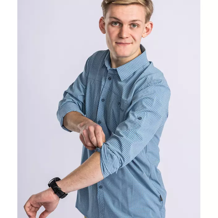 Pinewood NatureSafe skjorte, Fog Blue/Offwhite, large image number 5