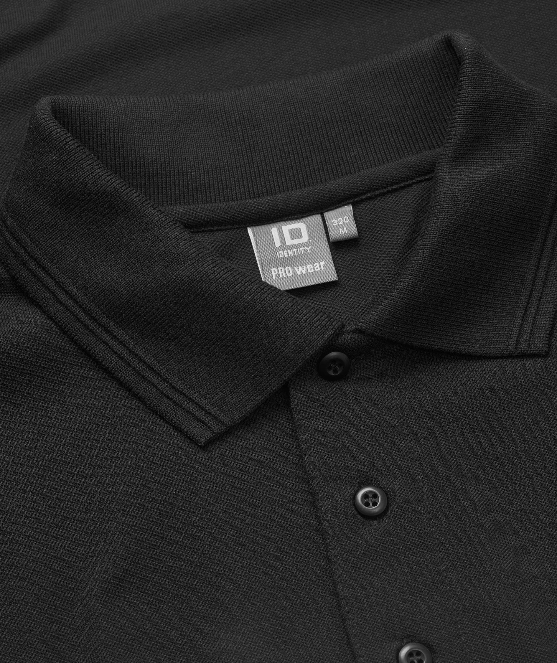 ID PRO Wear Polo T-shirt med brystlomme, Sort, large image number 3