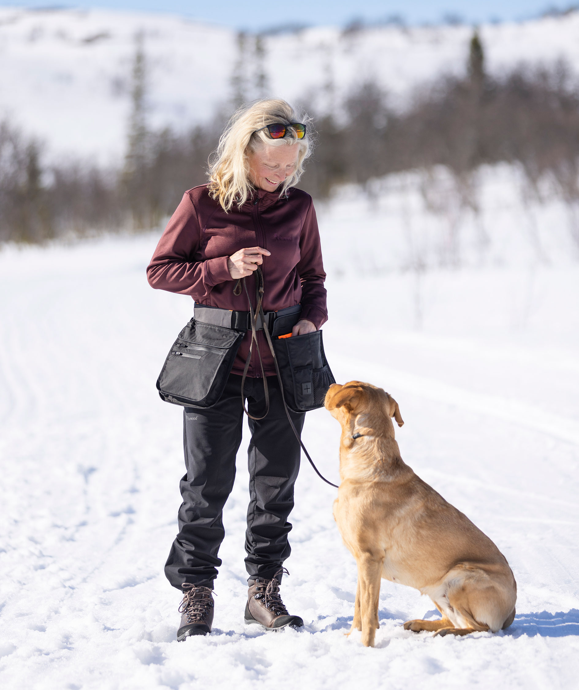 Pinewood Finnveden dame fleecejakke, Earth Plum, large image number 9