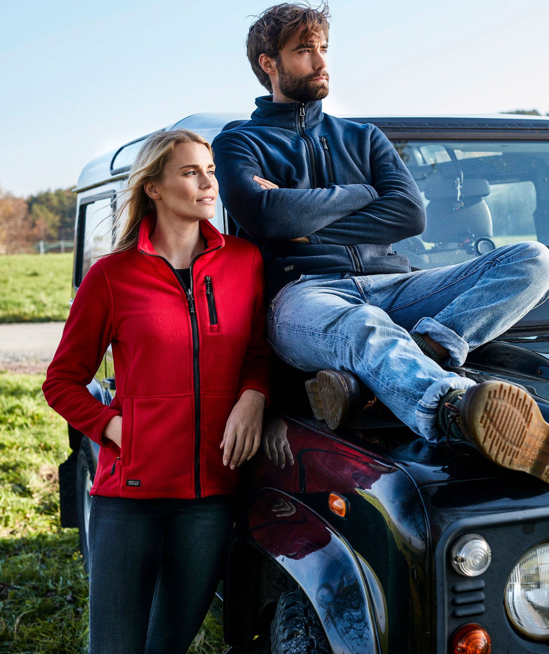 South West Alma Damen Fleecejacke, Red