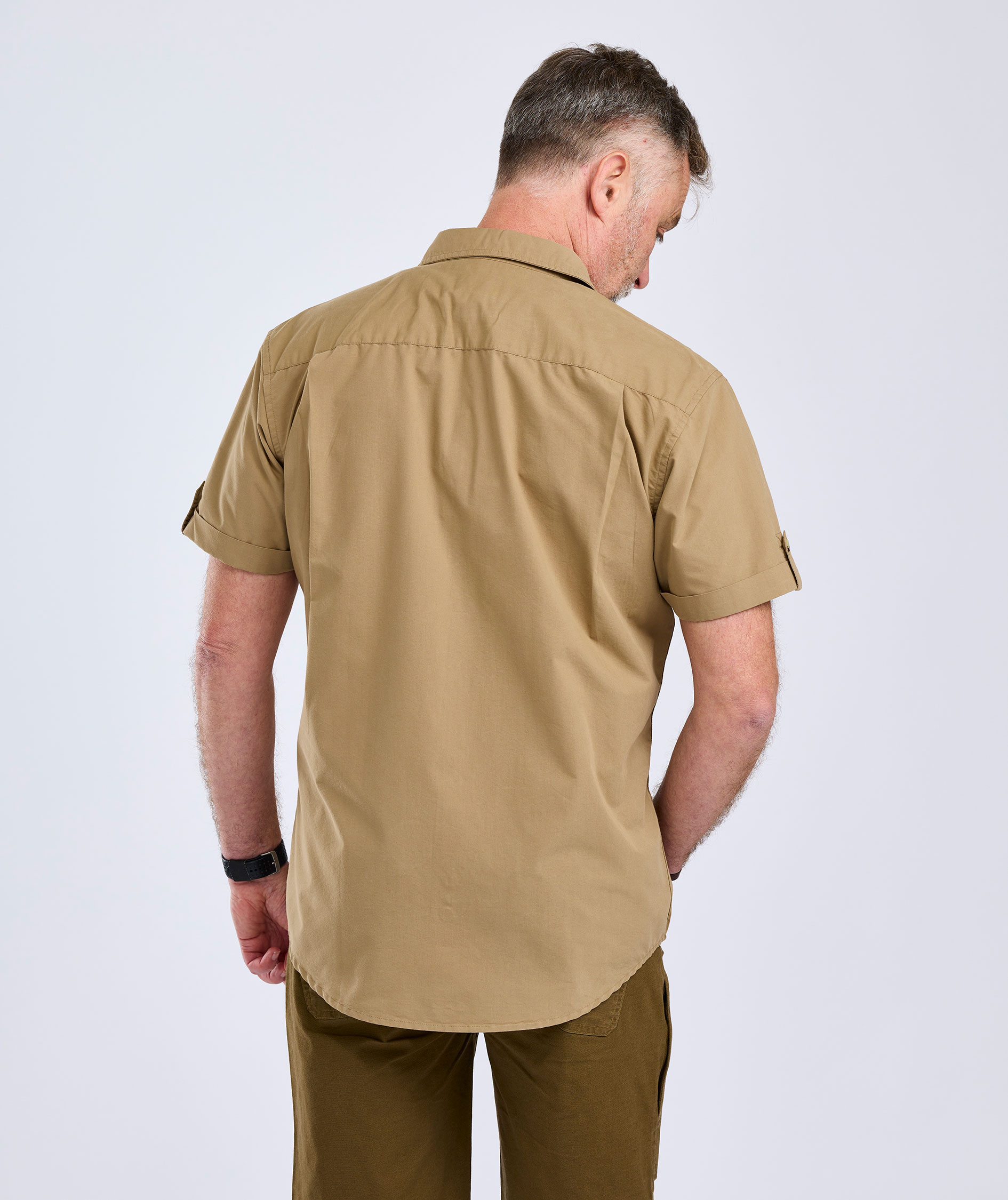 Pinewood Safari kort&aelig;rmet skjorte, Sandstone, large image number 3