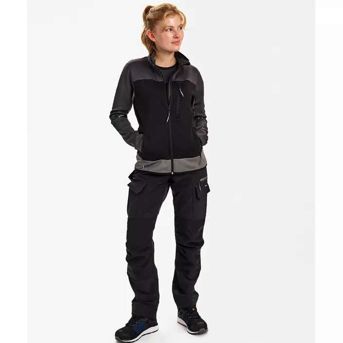 Engel Entire dame midlayer cardigan, Black/Anthracite Grey, large image number 2