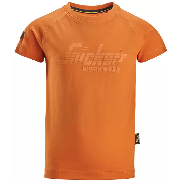 Snickers logo T-shirt 7514 til børn, Warm Orange, large image number 0