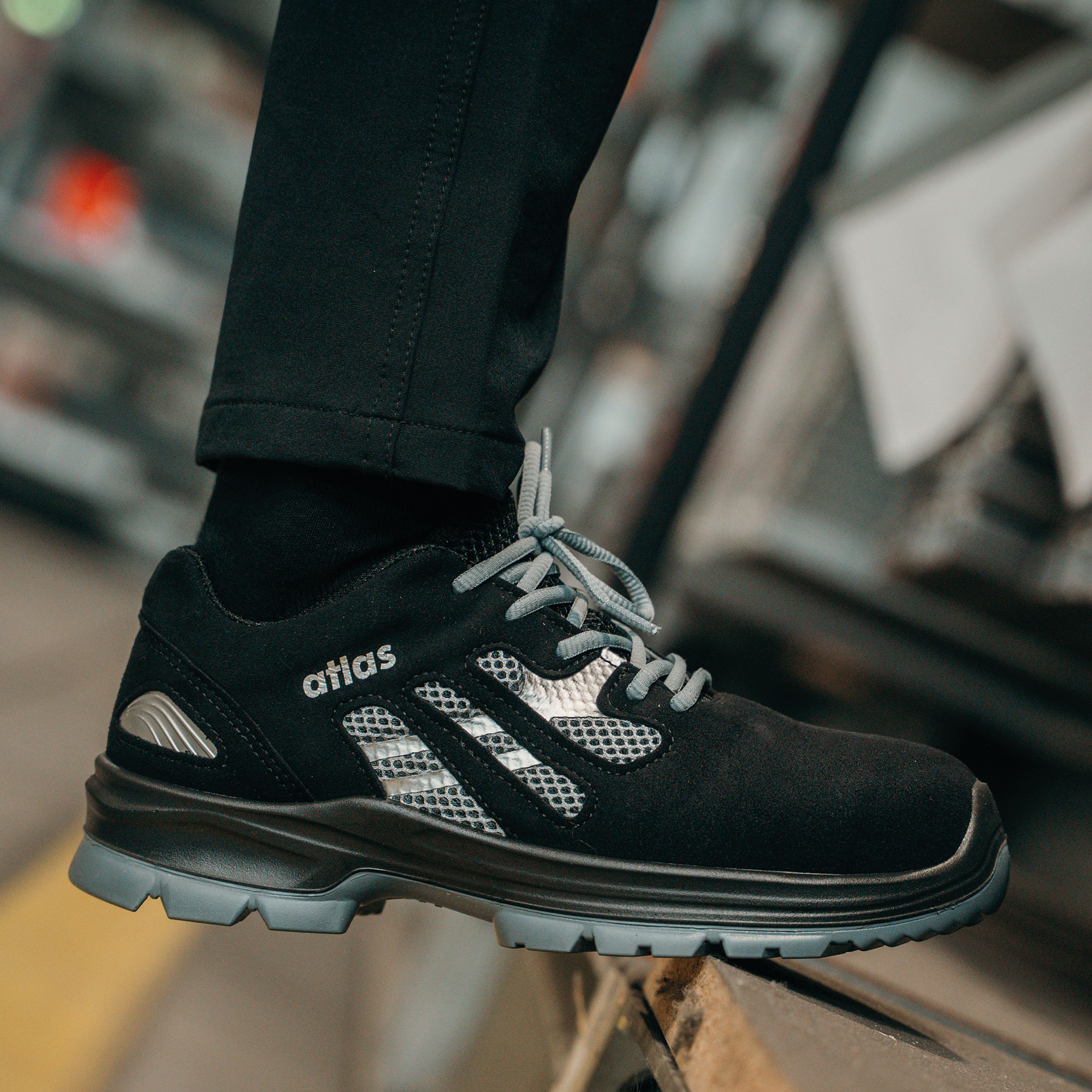 Atlas Flash 2005 XP safety shoes S1P, Black, large image number 2