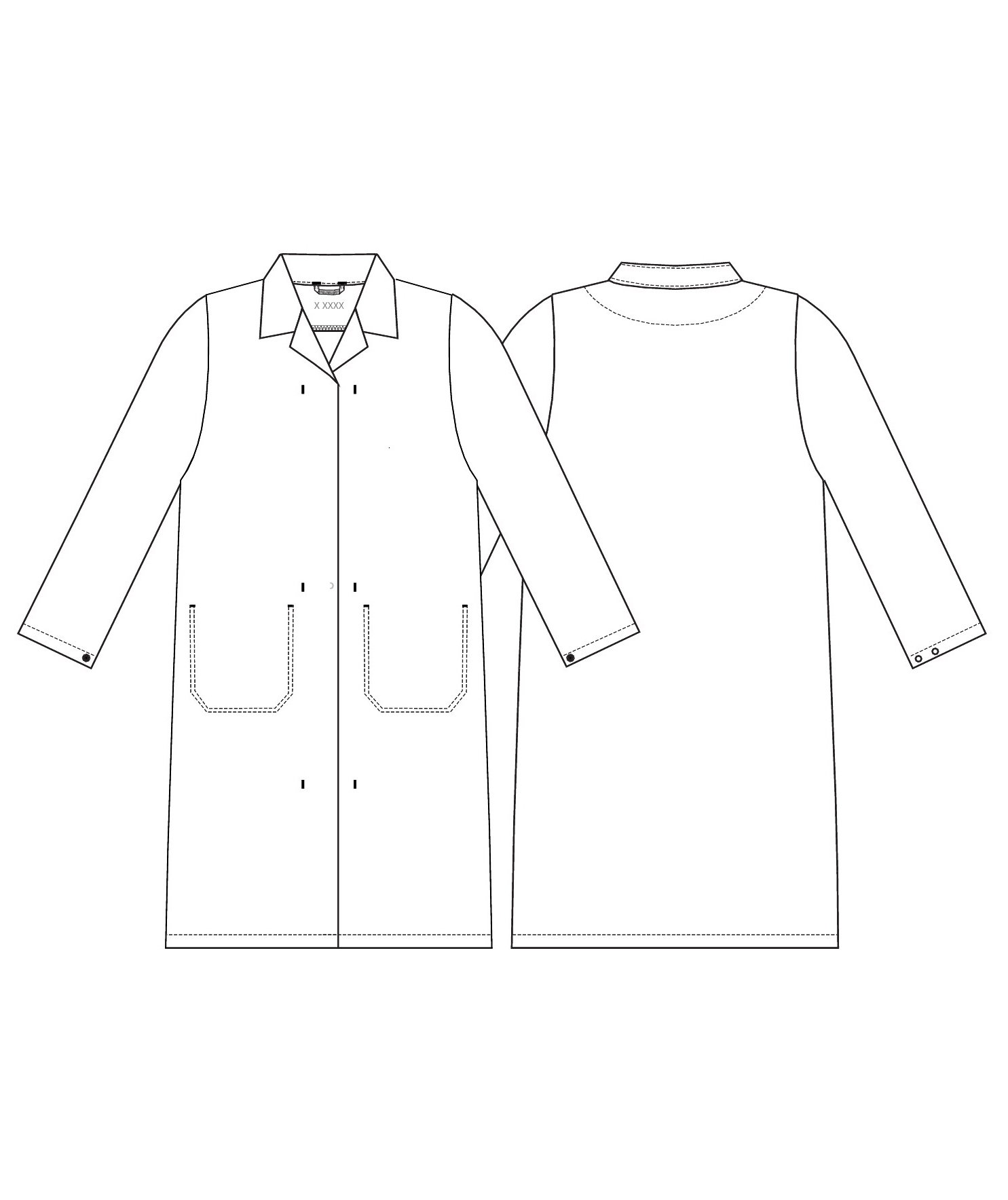 Kentaur HACCP approved women&rsquo;s food trade lap coat, White, large image number 2