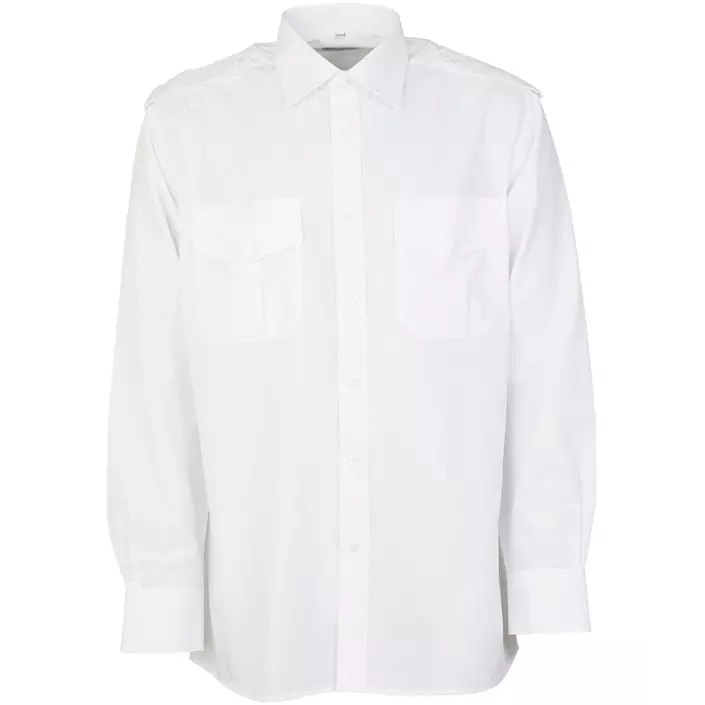 Angli Classic Fit uniformsskjorte, Hvid, large image number 0