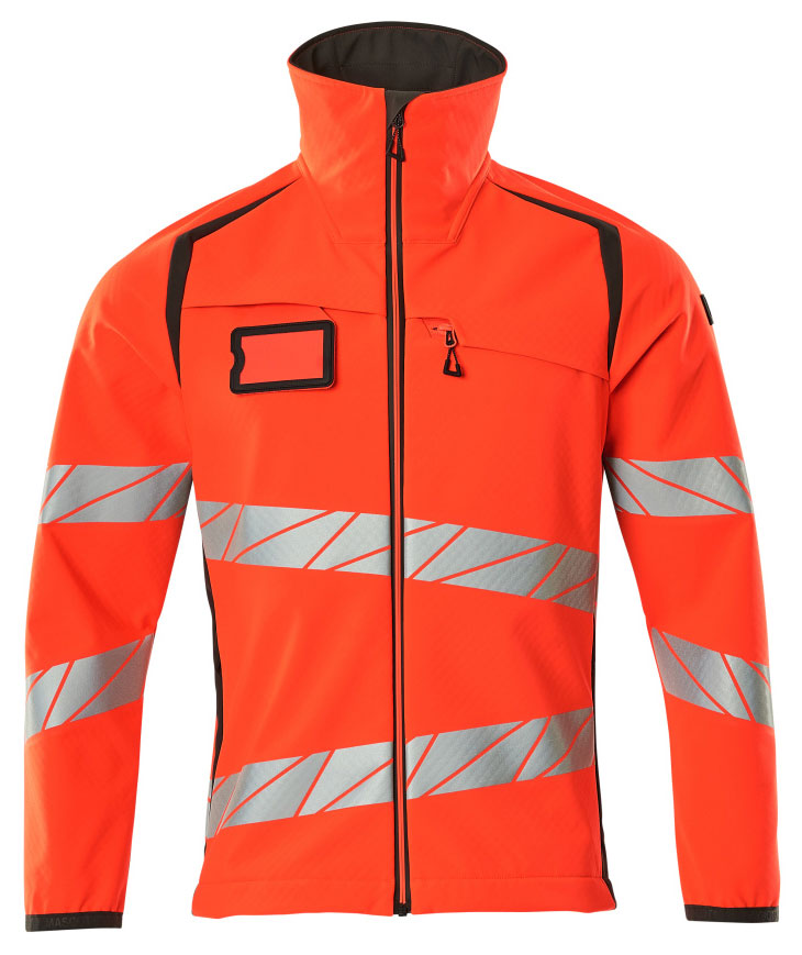 Mascot Accelerate Safe softshelljacka, Varsel r&ouml;d/M&ouml;rk antracit, large image number 0