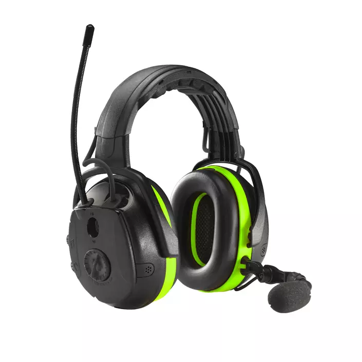 Hellberg Secure Synergy multi-point ear defenders with Bluetooth, Black/Green, Black/Green, large image number 0