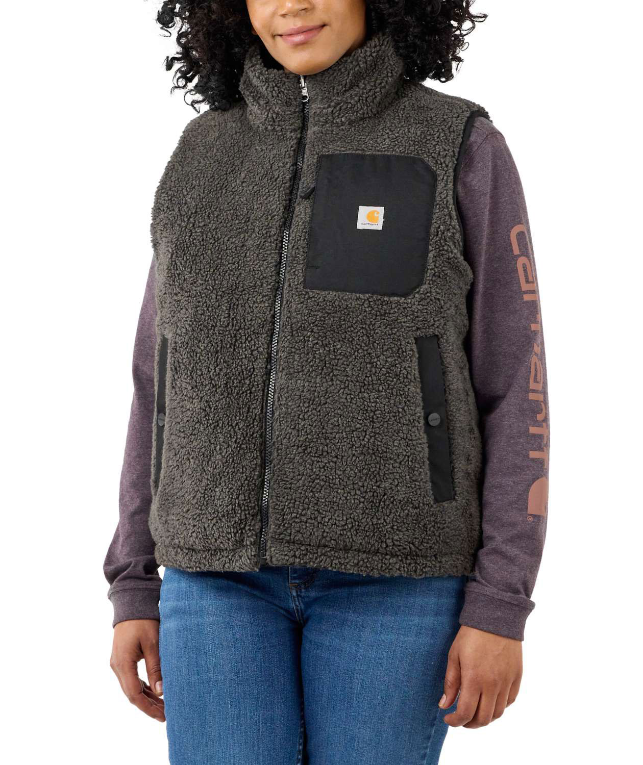 Carhartt Midweight Utility v&auml;ndbar v&auml;st dam, Svart