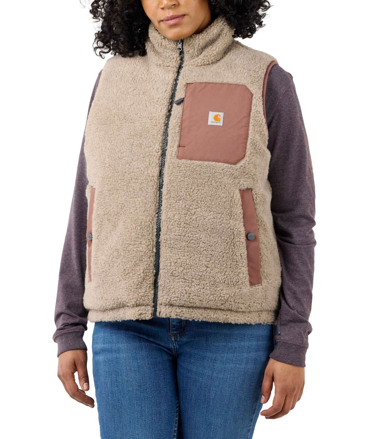 Carhartt Midweight Utility v&auml;ndbar v&auml;st dam, Nutmeg