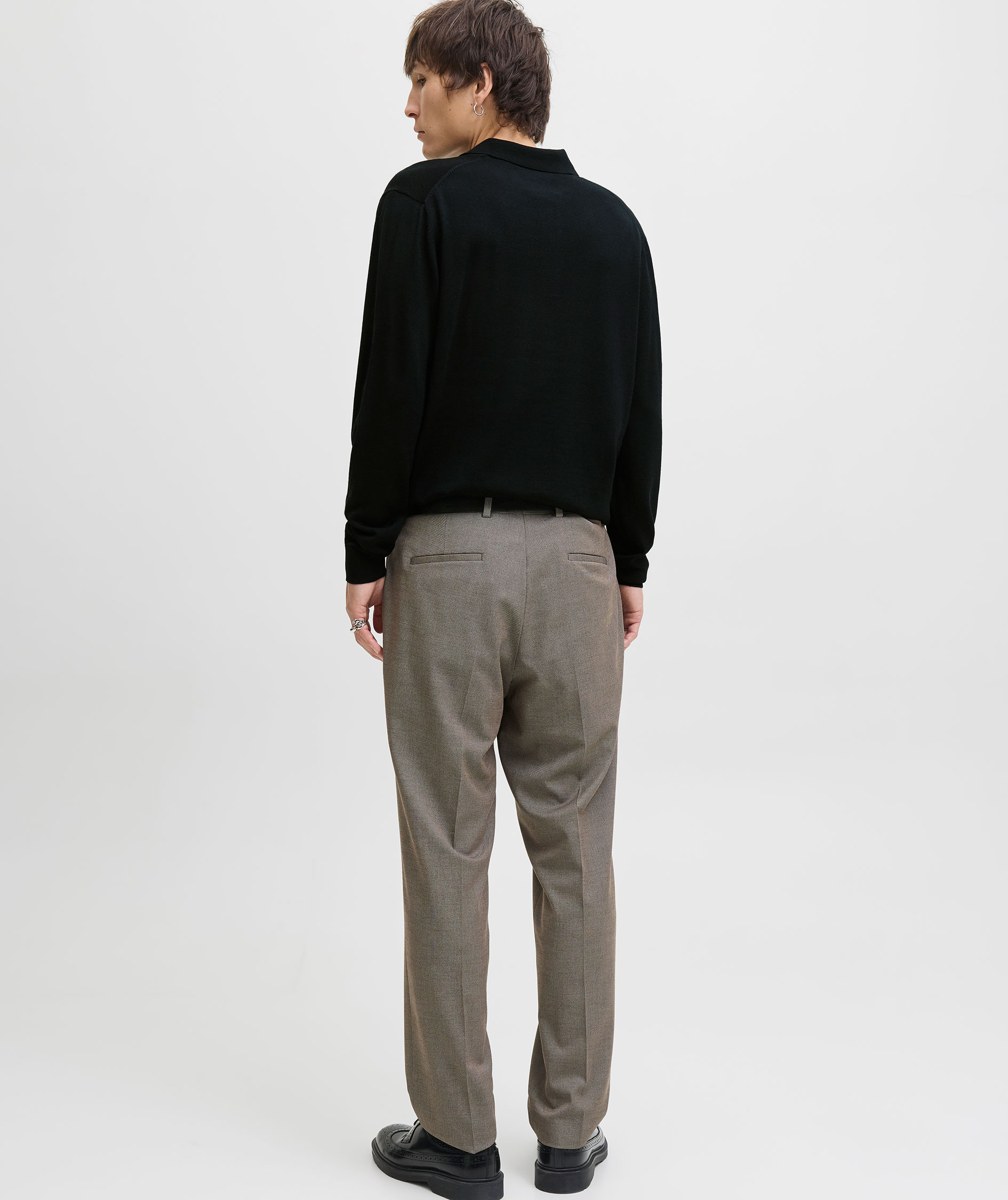 Jack & Jones Premium JPRBLAMERINO knitted polo with merino wool, Black, large image number 2