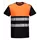Portwest PW3 T-shirt, Hi-Vis Sort/Orange, Hi-Vis Sort/Orange, swatch