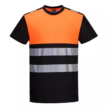 Portwest PW3 T-shirt, Hi-Vis Sort/Orange