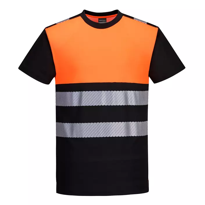 Portwest PW3 T-Shirt, Hi-Vis Schwarz/Orange, large image number 0