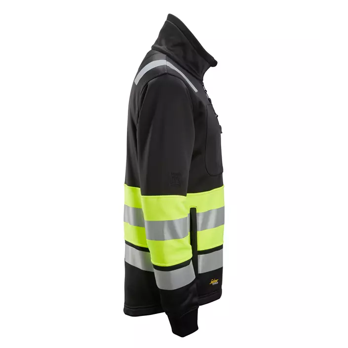 Snickers sweat jacket 8034, Black/Hi-Vis Yellow, large image number 2