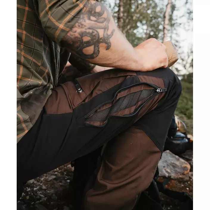 Pinewood Caribou TC bukser, Dark Brown/Black, large image number 7