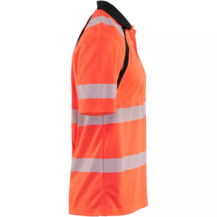 Blåkläder polo T-shirt, Hi-Vis rød/sort, large image number 3