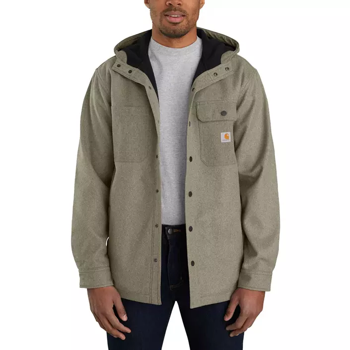 Carhartt fleece skjorta jacka, Basil Heather, large image number 0