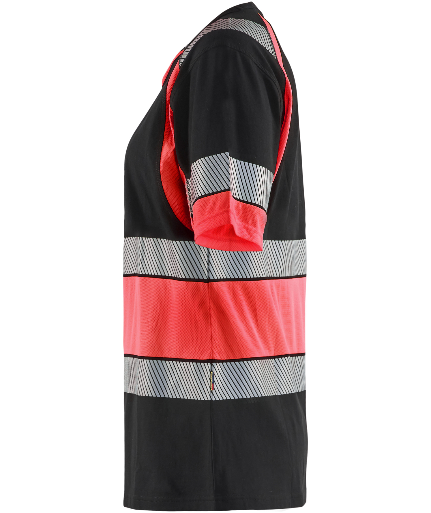 Bl&aring;kl&auml;der T-shirt dam, Svart/Varselr&ouml;d, large image number 4