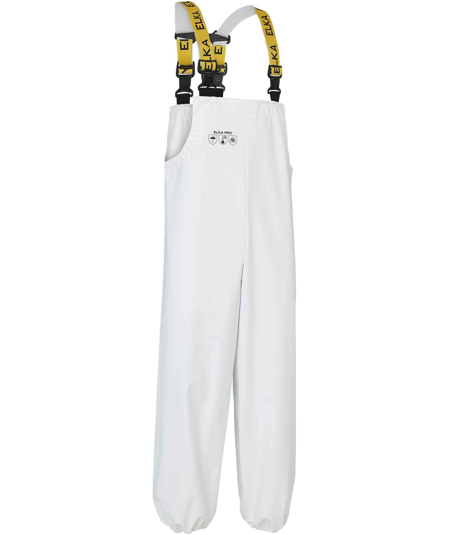 ELKA PRO PU bib and brace trousers, White, White, swatch