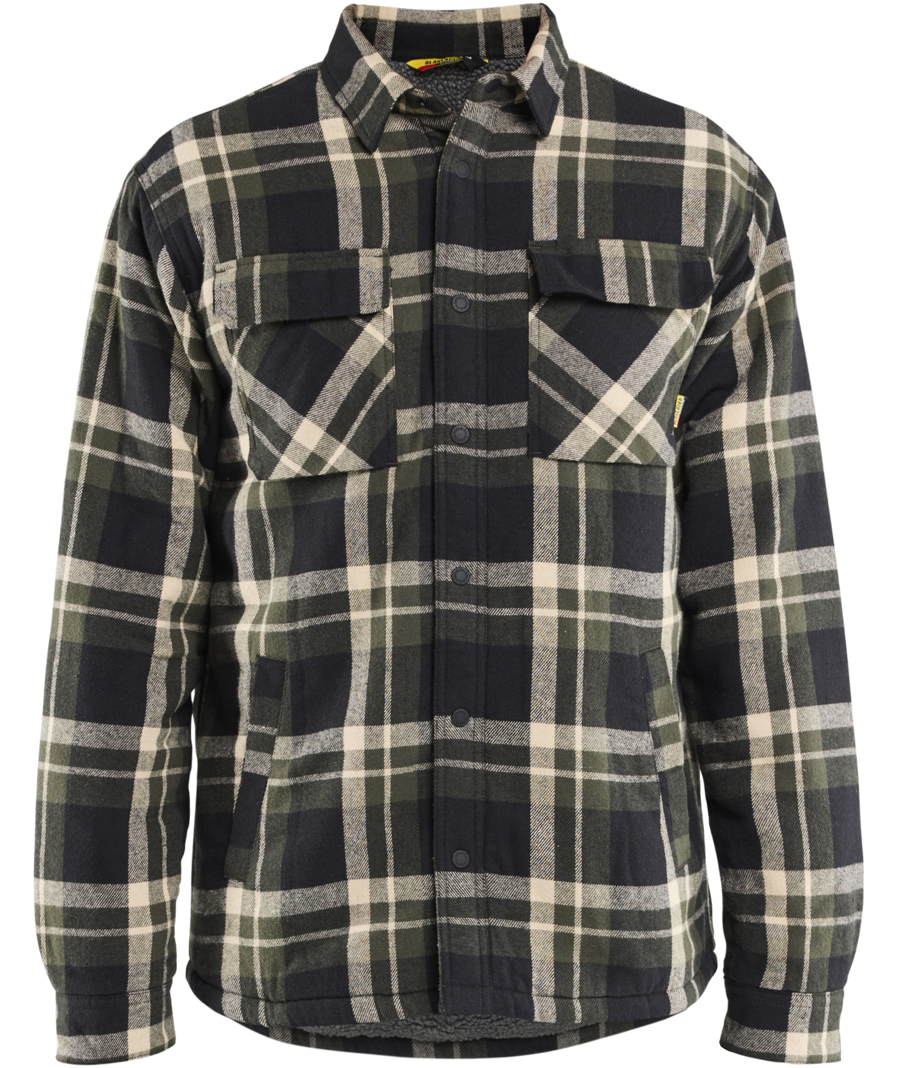 Bl&aring;kl&auml;der flanell skjortjacka, Skog gr&ouml;n/svart, Skog gr&ouml;n/svart, swatch