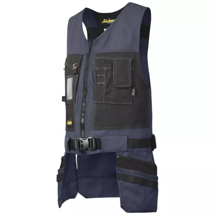 Snickers Canvas+ craftsman vest, Marine Blue/Black, large image number 0