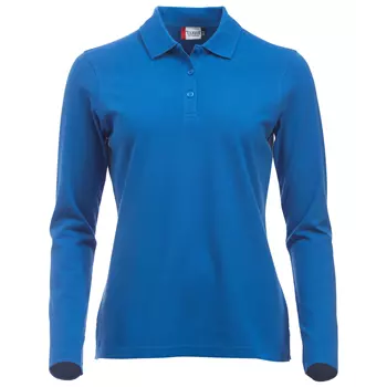 Clique Classic Marion long-sleeved women's polo shirt, Royal Blue