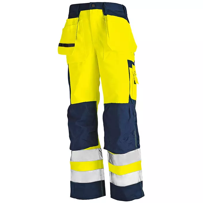 Blåkläder håndverkerbukse, Hi-Vis gul/marineblå, large image number 0