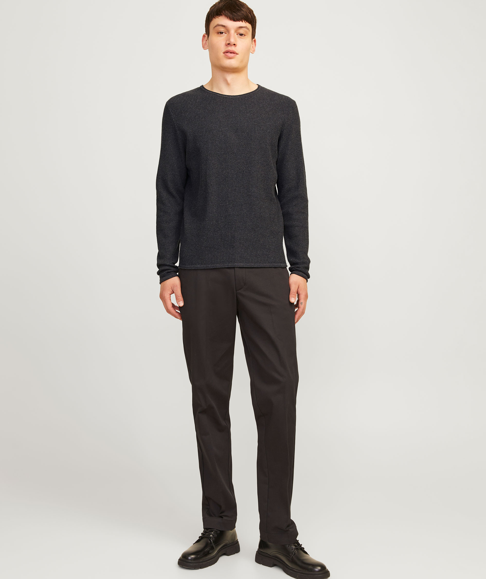 Jack & Jones JJECOOPER knitted pullover, Dark Grey Melange, large image number 6