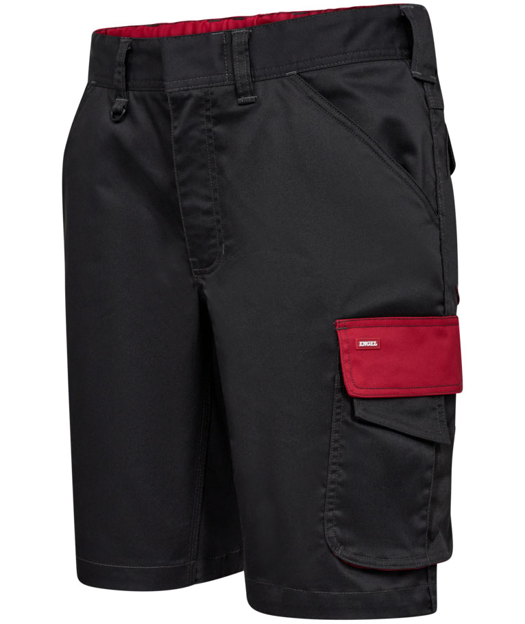 Engel Galaxy work shorts, Anthracite/Tomato Red, large image number 2