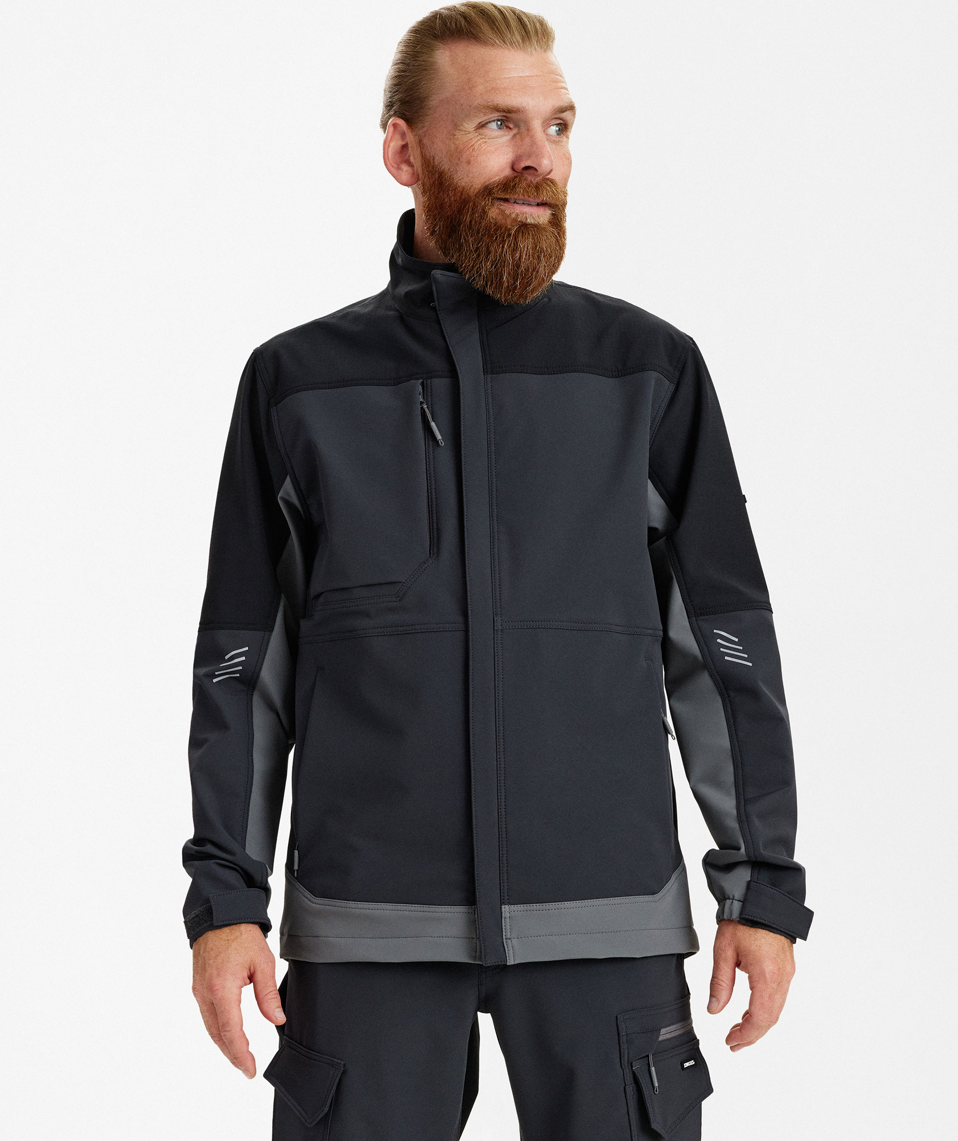 Engel Entire Arbeitsjacke full stretch, Anthracite Grey/Black, large image number 1