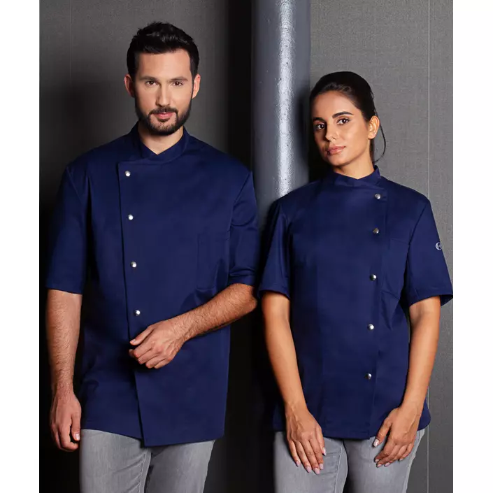 Karlowsky Gustav kurzärmlige Kochjacke, Navy, large image number 2