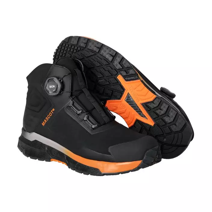 Mascot Customized sikkerhedsstøvle S3S, Sort/Stærk orange, large image number 0