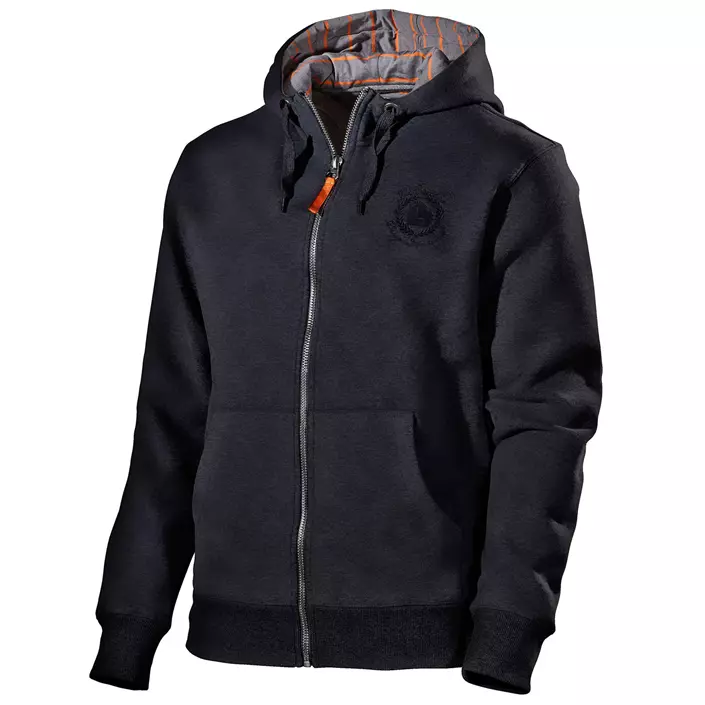 L.Brador hooded Sweatshirt / cardigan 660PB, Black, large image number 0