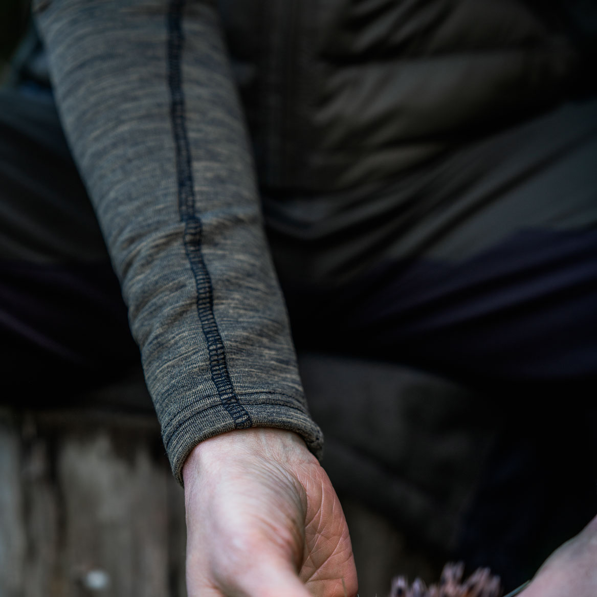 Seeland Peak Aia dame baselayer tr&oslash;je, Military Olive Melange, large image number 4