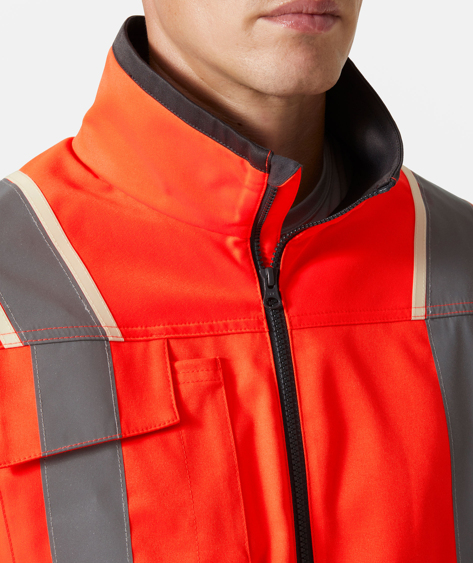 Helly Hansen UC-ME work jacket, Hi-Vis Red/Ebony, large image number 4
