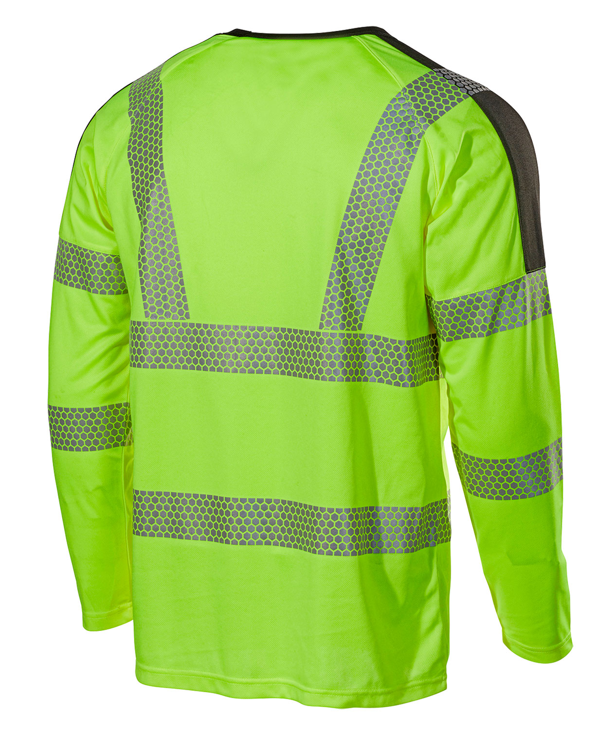 L.Brador 6121P lang&auml;rmliges T-Shirt, Hi-vis Gelb/Schwarz