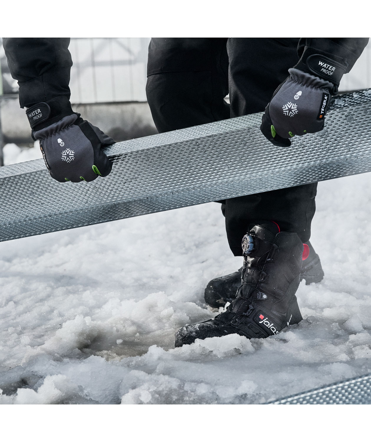 Tegera 577 wintergloves with cut resistance Cut C, Black/Grey, large image number 2