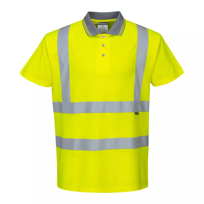 Portwest polo shirt, Hi-Vis Yellow, large image number 0