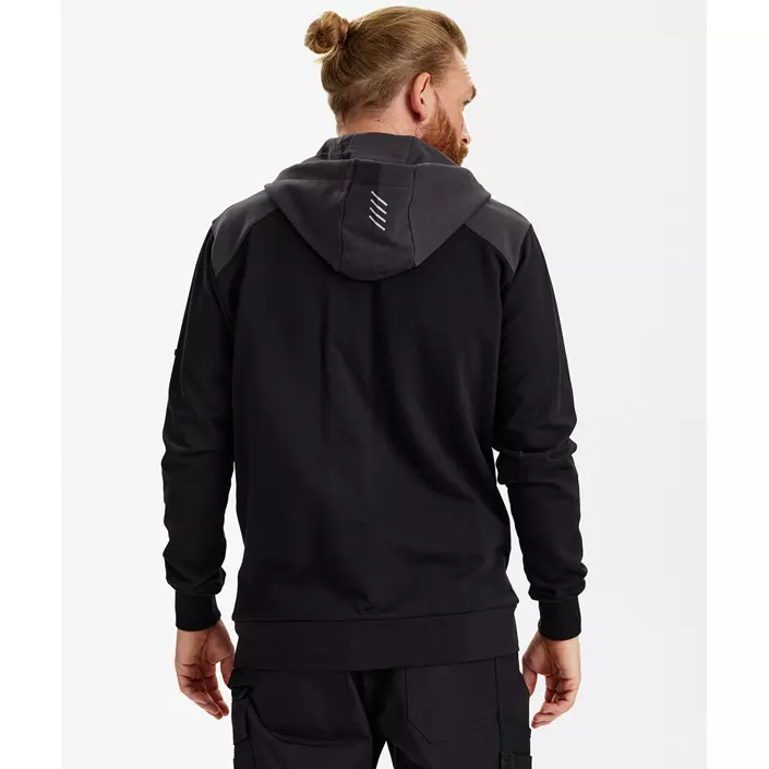 Engel Entire hoodie med dragkedja, Black/Anthracite Grey, large image number 4