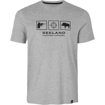 Seeland lanner T-skjorte, Dark Grey Melange