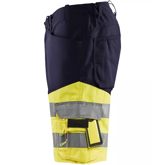 Blåkläder work shorts, Marine/Hi-Vis yellow, large image number 3